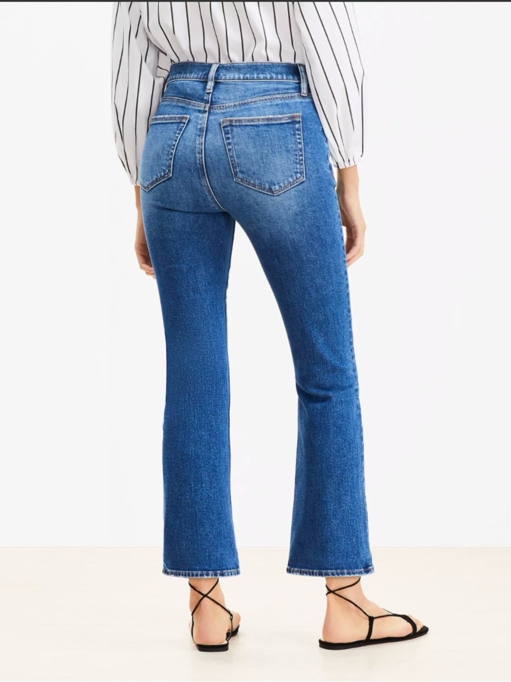 LOFT The Kick Crop High Waist Jeans - Picture 2 of 8